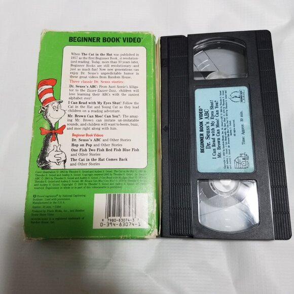 Dr. Seuss's ABC, I Can Read with My Eyes Shut!, Mr. Brown Can Moo! Can You? VHS - Picture 2 of 2